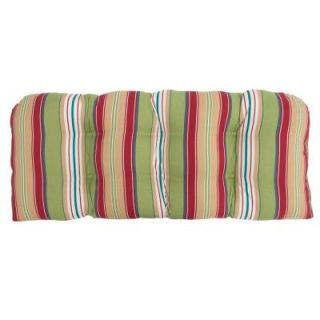 Hampton Bay Lancaster Stripe Tufted Outdoor Bench Cushion DISCONTINUED 7426 01001200