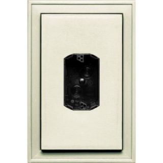 Builders Edge 8.125 in. x 12 in. #082 Linen Jumbo Electrical Mounting Block Centered 130110020082