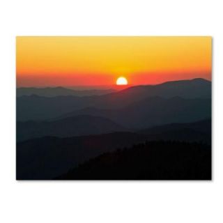 Trademark Fine Art 16 in. x 24 in. Great Smoky Mountains Sunset Canvas Art PL0034 C1624GG