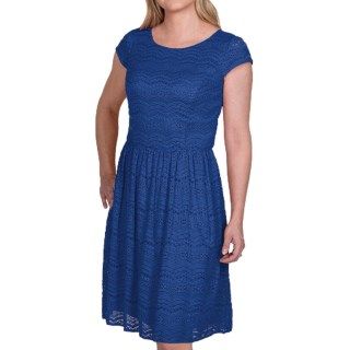 Chetta B Textured Lace Overlay Dress (For Women) 7043Y 44