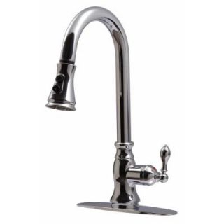 Ultra Faucets Signature Collection Single Handle Pull Down Sprayer Kitchen Faucet in Chrome 15720055