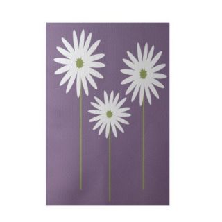 e by design Daisy May Floral Print Hyacinth Indoor/Outdoor Area Rug
