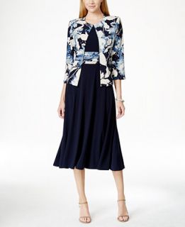 Jessica Howard Petite Floral Print Midi Dress and Jacket   Dresses