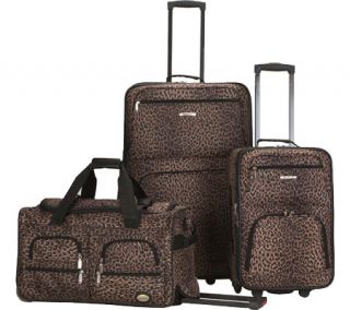 Rockland 3 Piece Luggage Set F165   Leopard
