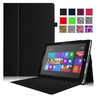 Microsoft Surface Pro 3 / Surface Pro 4 Case   Fintie PU Leather Slim Fit Folio Stand Cover with Stylus Holder, Black