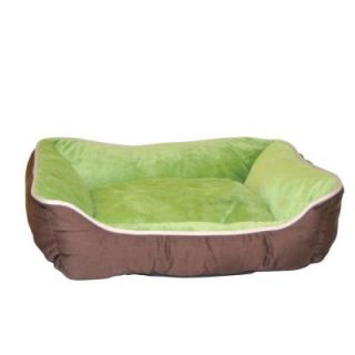 K&H Pet Products Lounge Sleeper Small Mocha/Green Self Warming Dog Bed 3161