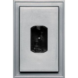 Builders Edge 8.125 in. x 12 in. #016 Gray Jumbo Electrical Mounting Block Centered 130110020016