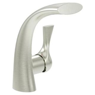 Ultra Faucets Twist Collection Single Hole 1 Handle Bathroom Faucet in Brushed Nickel 15710429