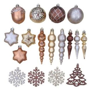 Martha Stewart Living Merry Metallic Assorted Christmas Shatterproof Ornaments (72 Pack) TSS 31058B
