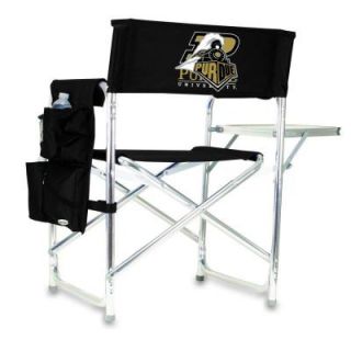Picnic Time Purdue University Black Sports Chair with Embroidered Logo 809 00 179 512