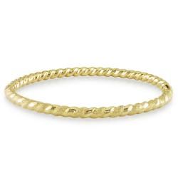 Miadora 14k Yellow Gold Twisted Bangle Bracelet  