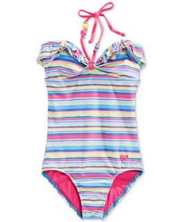 Roxy Little Girls Island Tiles Striped Swimsuit   Kids & Baby   