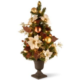 National Tree Company 3 ft. Decorative Collection Inspired by Nature Entrance Artificial Christmas Tree with Clear Lights DC13 112L 30P
