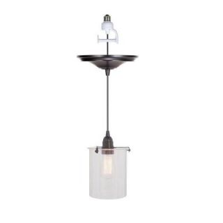 Home Decorators Collection Lane 1 Light Brushed Bronze Instant Pendant with Conversion Adapter 2166000280