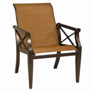 Woodard 3Q0501 Andover Padded Sling Outdoor Dining Arm Chair