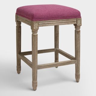 Raspberry Paige Backless Counter Stool