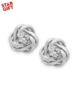 Wrapped in Loveâ„¢ Diamond Earrings, 14k White Gold Diamond Earrings