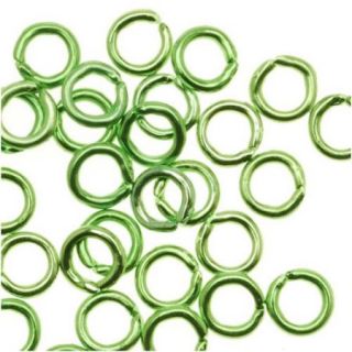 Light Green Color Aluminum Open Jump Rings 4mm 20 Gauge (50)