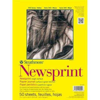 Strathmore 300 Series 24&quot; x 36&quot; Rough Tape Bound Newsprint Pad