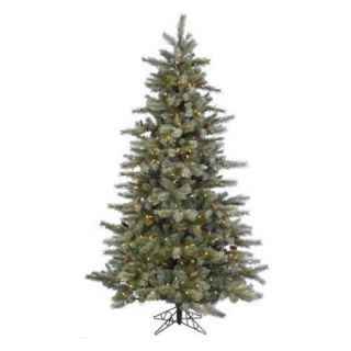 Vickerman 21615   7.5' x 57" Slightly Frosted Sartell Glittered 550 Warm White Italian LED Lights Christmas Tree (A111476LED)