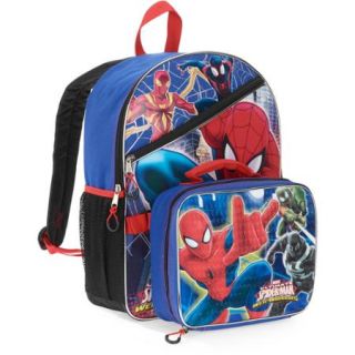 Marvel Spiderman 16'' Kids Backpack With Detachable Lunch Kit