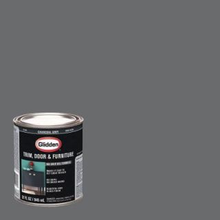 Glidden Trim and Door 1 qt. Charcoal Grey Gloss Interior/Exterior Oil Paint GL 309  04