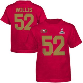 Patrick Willis San Francisco 49ers Youth Super Bowl XLVII Bound Name and Number T Shirt   Scarlet