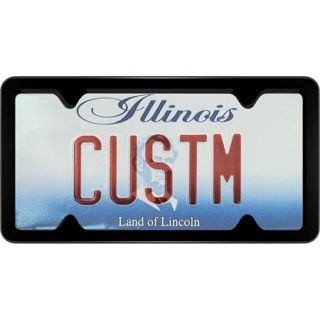 Auto Drive Stealth License Plate Frame with Mounting Bracket, Black