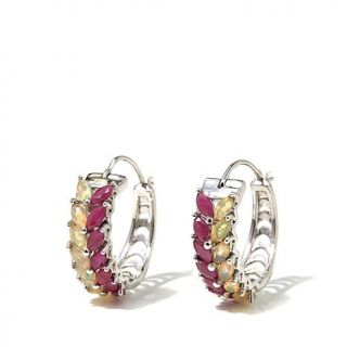Colleen Lopez "Petals and Poetry" 3.15ctw Thai Ruby and Ethiopian Opal Sterling   8122923