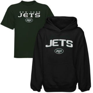 New York Jets Preschool T Shirt & Hoodie Set   Black/Green