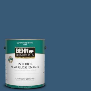 BEHR Premium Plus 1 gal. #ICC 85 China Pattern Zero VOC Semi Gloss Enamel Interior Paint 330001