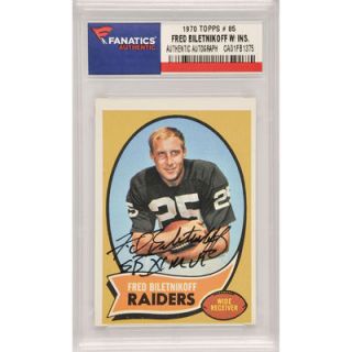 Fred Biletnikoff Oakland Raiders  Authentic Autographed 1970 Topps #85 Card with SB XI MVP Inscription