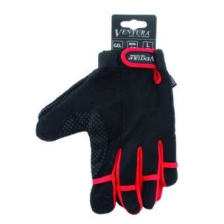 Ventura Extra Large Red Full Finger Bike Gloves 719952 R