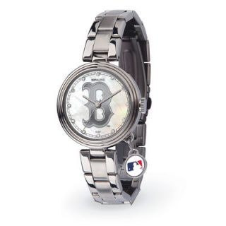 Boston Red Sox Womens Charm Stainless Steel Watch