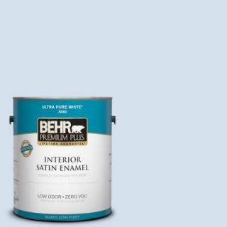 BEHR Premium Plus 1 gal. #580E 1 Rain Drop Zero VOC Satin Enamel Interior Paint 705001