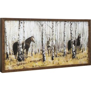Hobbitholeco. Horse in Forest by Anastasia C. Framed Painting Print