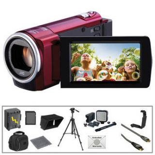 JVC GZ E10 Full HD Everio Camcorder (Red) with Advanced