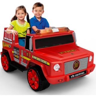 Kid Motorz Two Seater Fire Engine Battery Powered Riding Toy