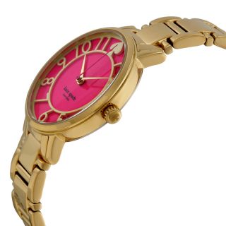 Kate Spade Gramercy Pink Dial Gold plated Ladies Watch 1YRU0389   Kate