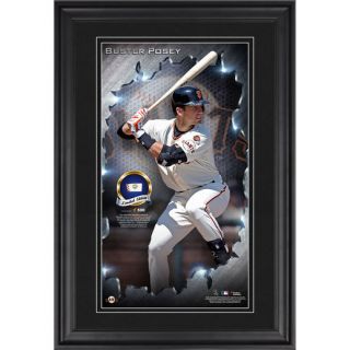 Fanatics Authentic Buster Posey San Francisco Giants Vertical Framed 10 x 18 Photograph with Piece of Game Used Baseball   Limited Edition of 500