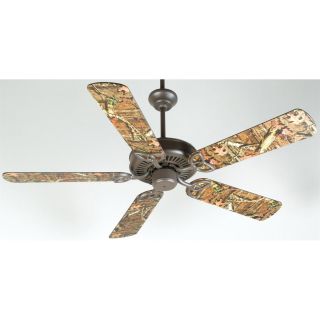 Craftmade K10501 Outdoor Patio Fan 52 Ceiling Fan in Brown with Mossy Oak Break Up Infinity Blades   blades Included