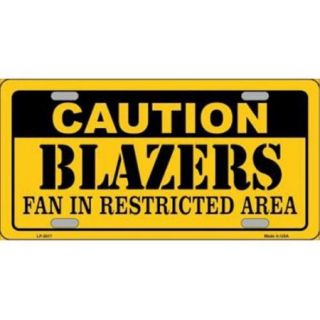 Smart Blonde LP 2617 Caution Blazers Fan Metal Novelty License Plate