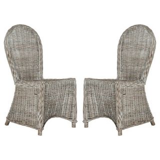 Idola Wicker Dining Chair   White Washed (Set of 2)   Safavieh