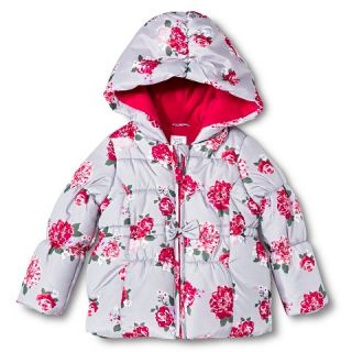 Just One You™ Made by Carters® Puffer Jacket Grey & Pink Floral