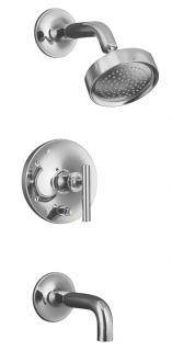 Kohler K T14421 4 CP Purist Polished Chrome  One Handle Tub & Shower Faucets