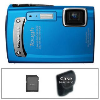 Olympus TG 310 Digital Camera with Basic Accessory Kit (Blue)