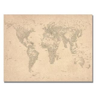22 in. x 32 in. World Map of Cities Canvas Art MT0021 C2232GG