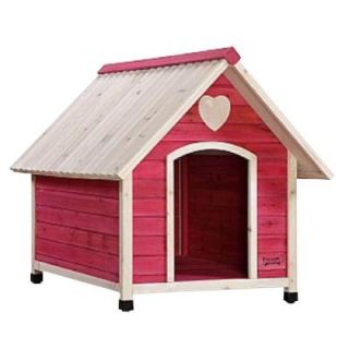 Pet Squeak 3.8 ft. L x 2.6 ft. W x 1.6 ft. H Arf Frame Pink Large Dog House 0006L PK