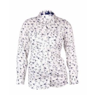 Style & Co. Womens Hummingbird Floral Buttoned Shirt