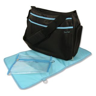 Trend Lab Hobo Diaper Bag   Black/Turquoise   Diaper Bags